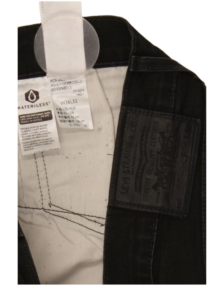 Męskie jeansy Levi's Skinny W36 L32 Czarna bawełna