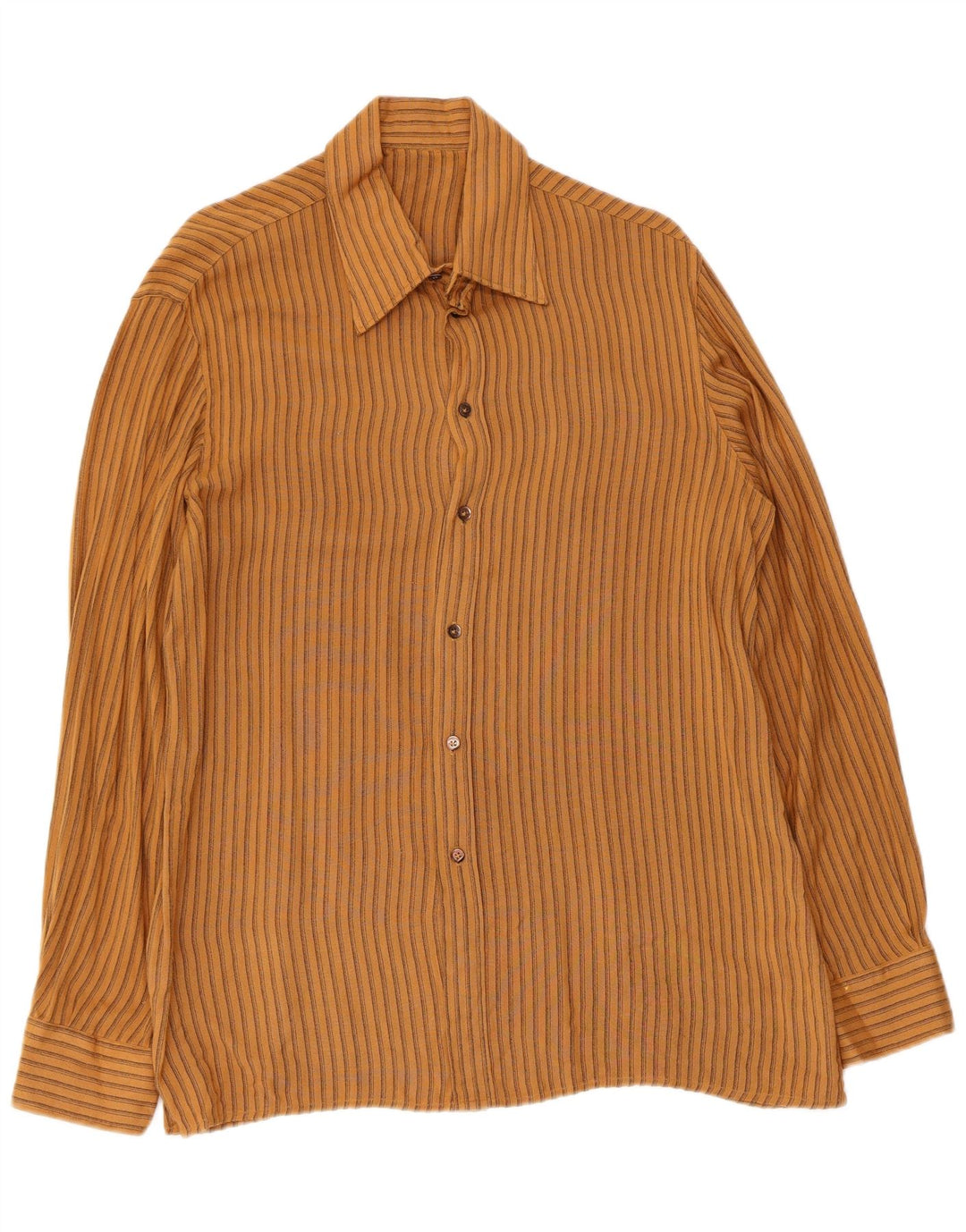 Koszula męska w stylu vintage, średnio brązowa w prążki
