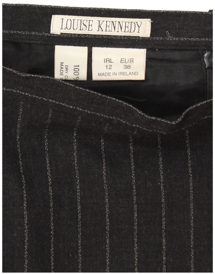 LOUISE KENNEDY Damska spódnica ołówkowa EU 38 Medium W28 Czarna wełna w prążki