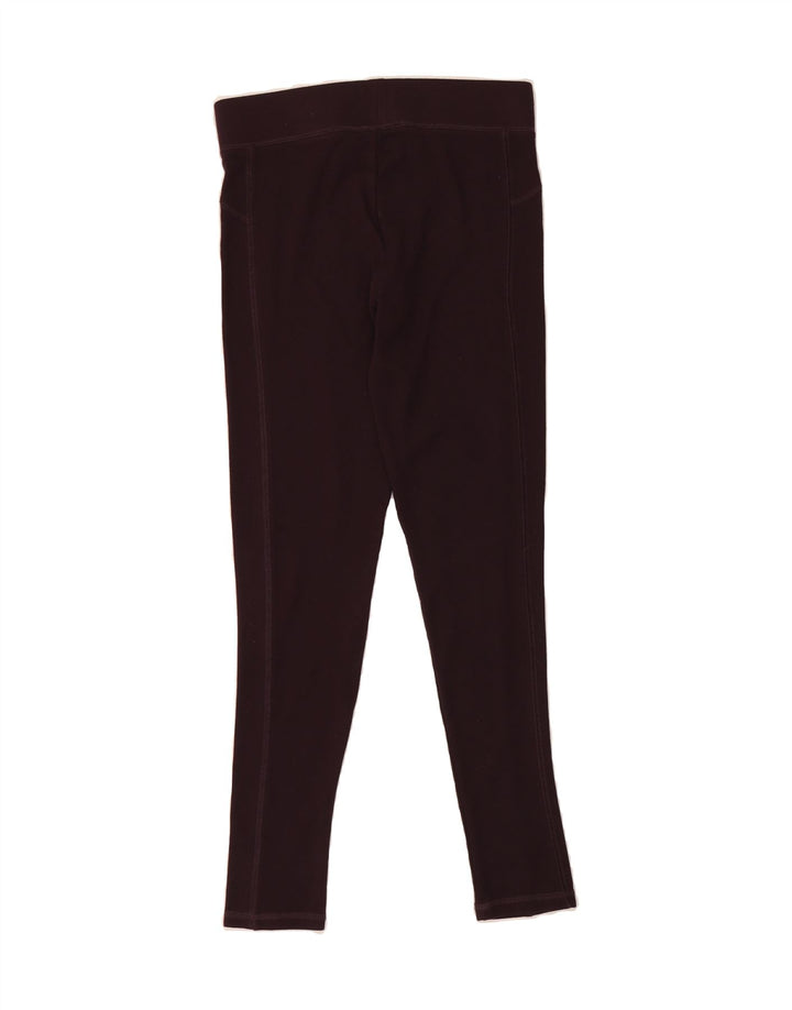 TOPSHOP Womens Leggings UK 12 Medium  Burgundy Viscose Vintage Topshop and Second-Hand Topshop from Messina Hembry 