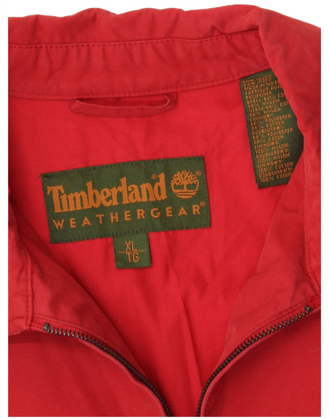Męska kurtka bomberka Timberland UK 42 XL, czerwona bawełna