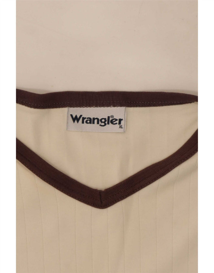 T-shirt męski Wrangler Top XL, biały, z blokami kolorów