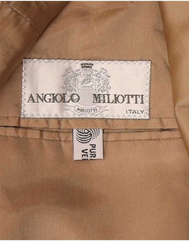 Angiolo Miliotti Męska marynarka zapinana na 2 guziki UK 42 XL Zielona pepitka