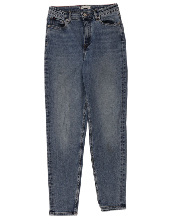 Damskie dżinsy Gramercy Tommy Hilfiger z wysokim stanem, zwężane W27 L30, niebieska bawełna