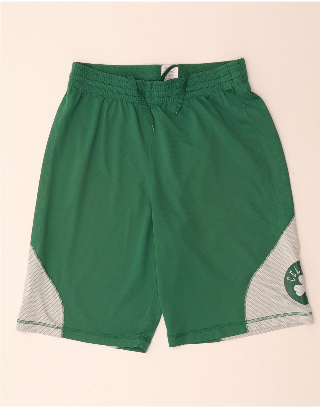 Spodenki sportowe Adidas Męskie Celtics Średniozielony poliester z blokami kolorów