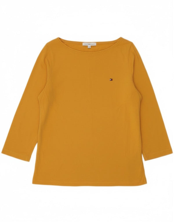 Damski top Tommy Hilfiger z rękawem 3/4, UK 14, średni żółty bawełniany