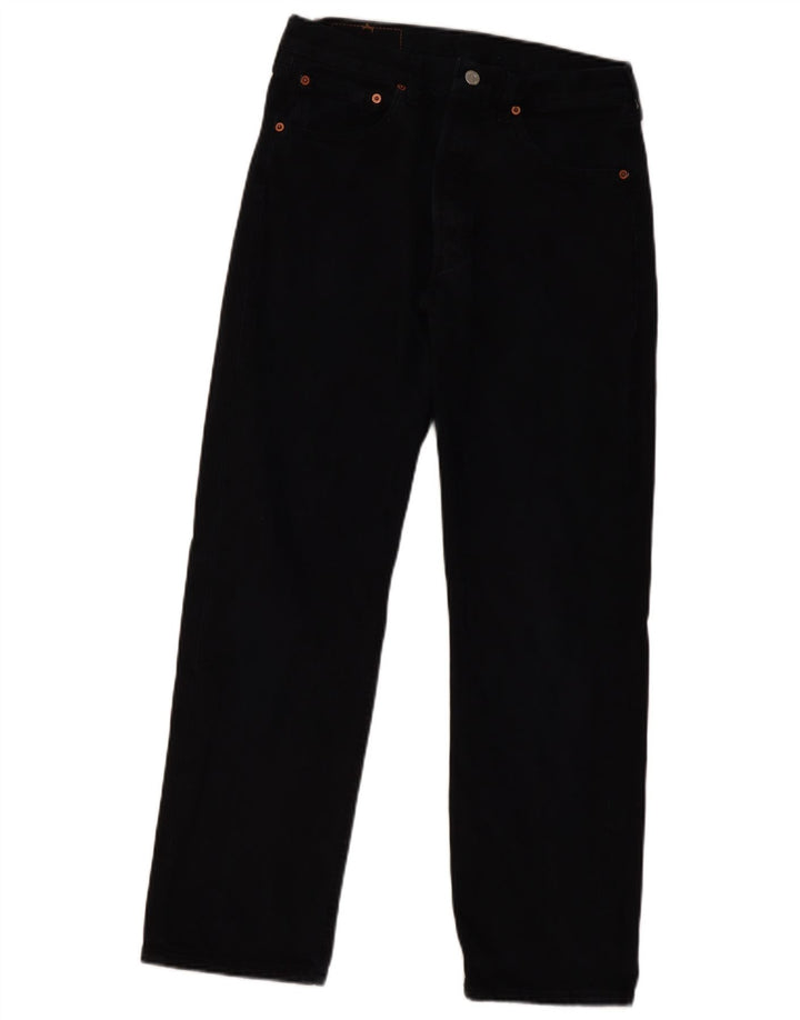Damskie dżinsy Levi's 501 Straight W32 L30 Czarna bawełna