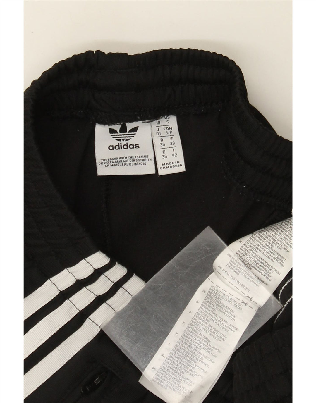 Damskie spodnie dresowe Adidas UK 10, małe, czarne, poliestrowe