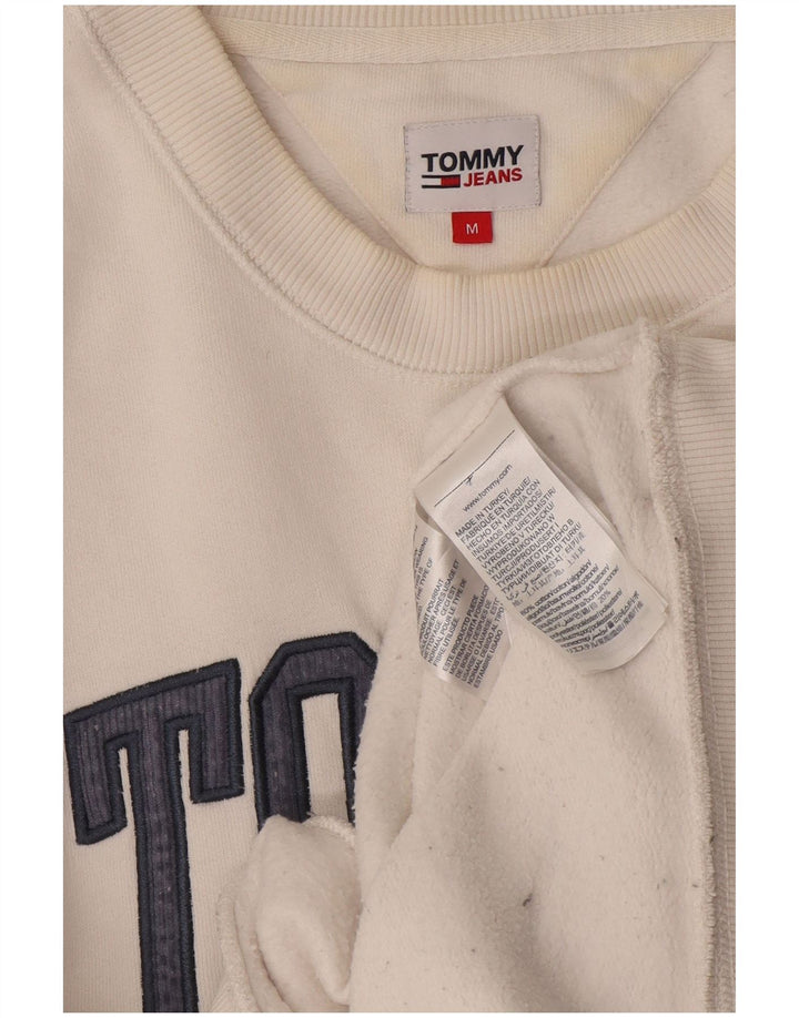 Męska bluza z grafiką Tommy Hilfiger, średnia biała bawełna