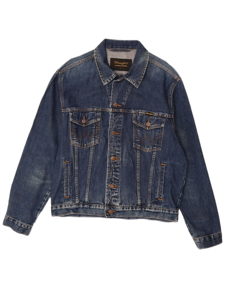 Męska kurtka dżinsowa Wrangler UK 40, duża, granatowa, bawełniana