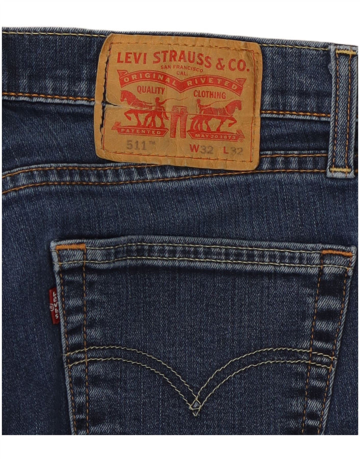 Męskie jeansy LEVI'S 511 Slim W32 L29 Niebieska bawełna