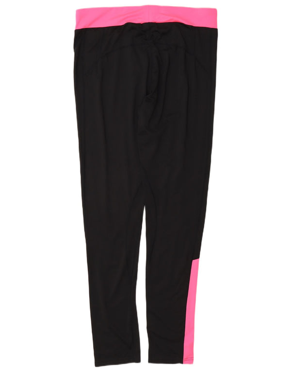 Legginsy damskie Ellesse UK 16, duże, czarne, poliestrowe bloki kolorów