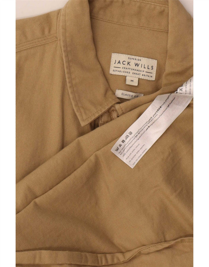 Jack Wills Męska koszula o klasycznym kroju, średni beż, bawełna