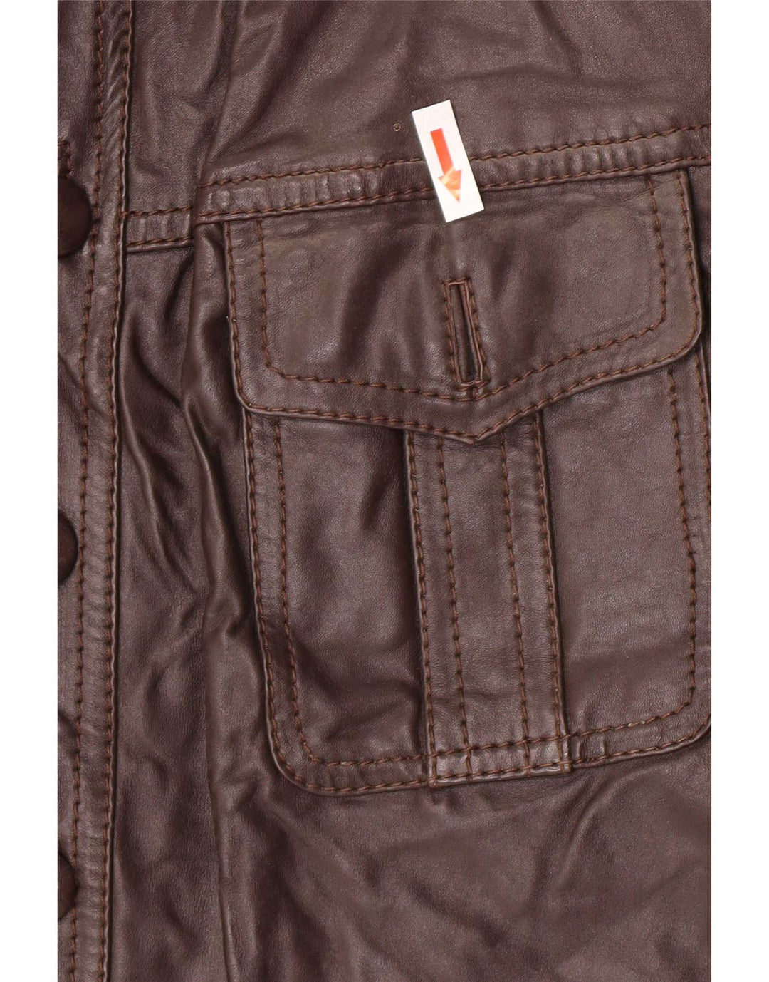 Vintage męska kurtka skórzana UK 36 Small Brown