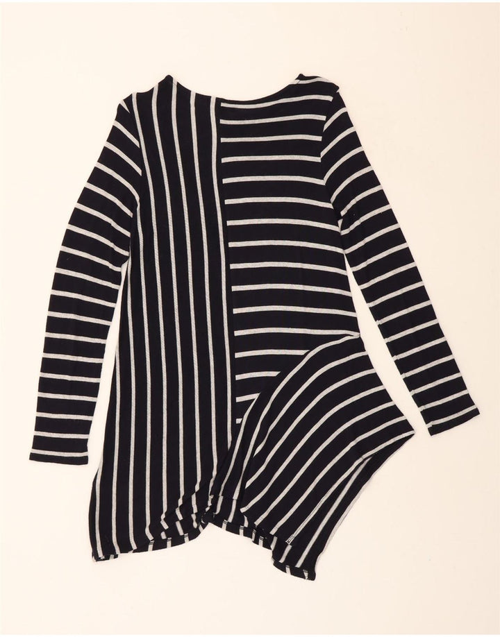 PHASE EIGHT Womens Asymmetric Tunic Top UK 12 Medium  Navy Blue Striped Vintage Phase Eight and Second-Hand Phase Eight from Messina Hembry 