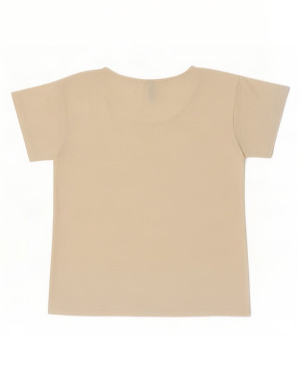 T-shirt damski Woolrich Top UK 12 Średni złamanej bieli, bawełniany