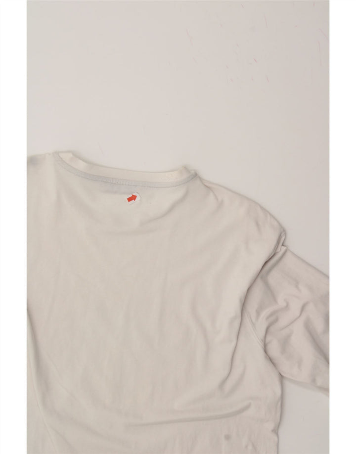 TRUSSARDI Womens Graphic Top Long Sleeve UK 18 XL White Vintage Trussardi and Second-Hand Trussardi from Messina Hembry 