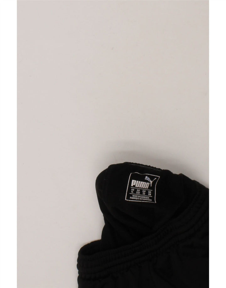 PUMA Boys Tracksuit Trousers Joggers 11-12 Years  Black Polyester Vintage Puma and Second-Hand Puma from Messina Hembry 