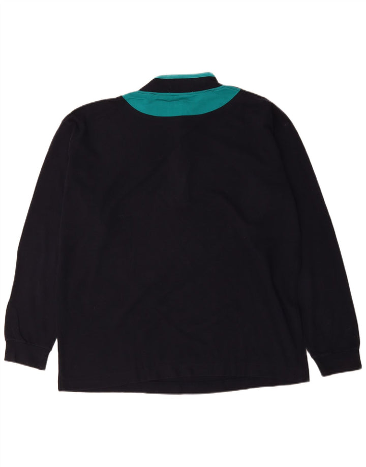 Męski dres Fila z zamkiem błyskawicznym na szyi IT 54 XL, granatowy, blok kolorów