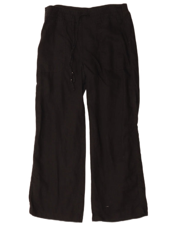 Marks & Spencer Damskie spodnie codzienne z szerokimi nogawkami UK 10 Small W32 L28 Czarne