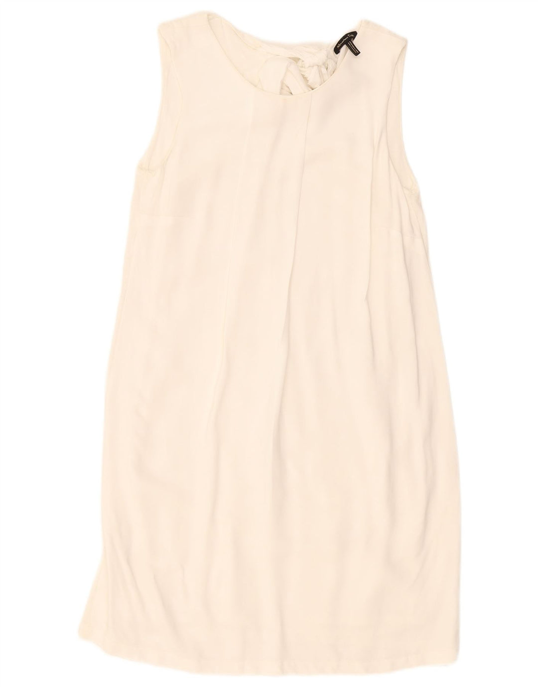 Sukienka damska Massimo Dutti bez rękawów, regularna, typu shift UK 10, mała, biała