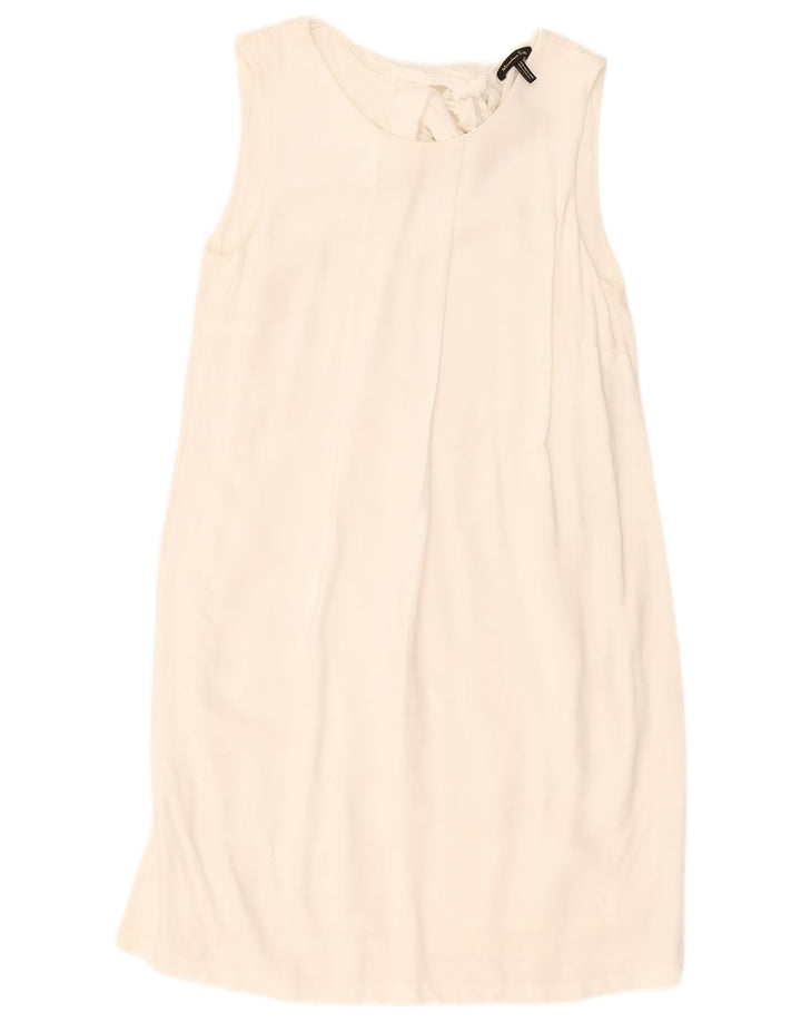Sukienka damska Massimo Dutti bez rękawów, regularna, typu shift UK 10, mała, biała