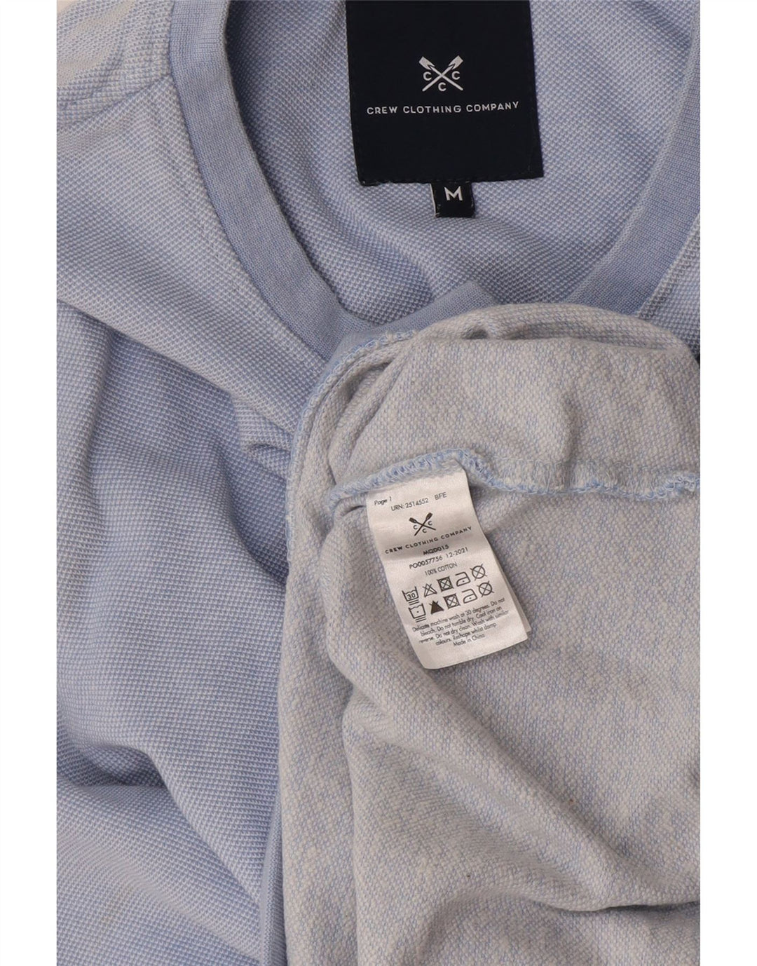 Crew Clothing Męska bluza sweterkowa Średni niebieski bawełniany