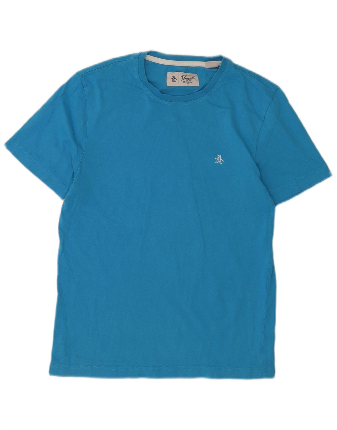 T-shirt męski Penguin, mały, niebieski, bawełniany