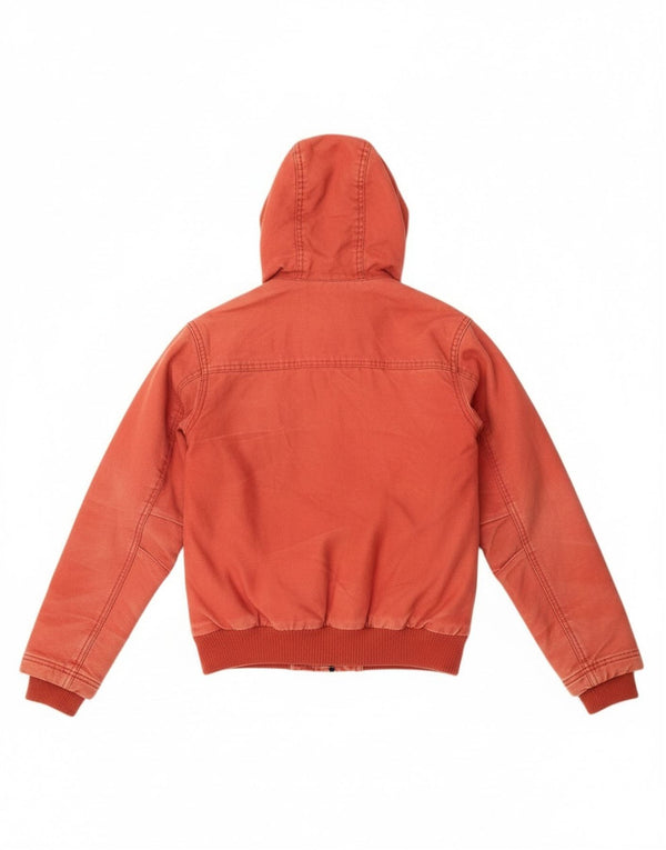 Damska kurtka bomberka z kapturem Quiksilver UK 12, średnia czerwona bawełna