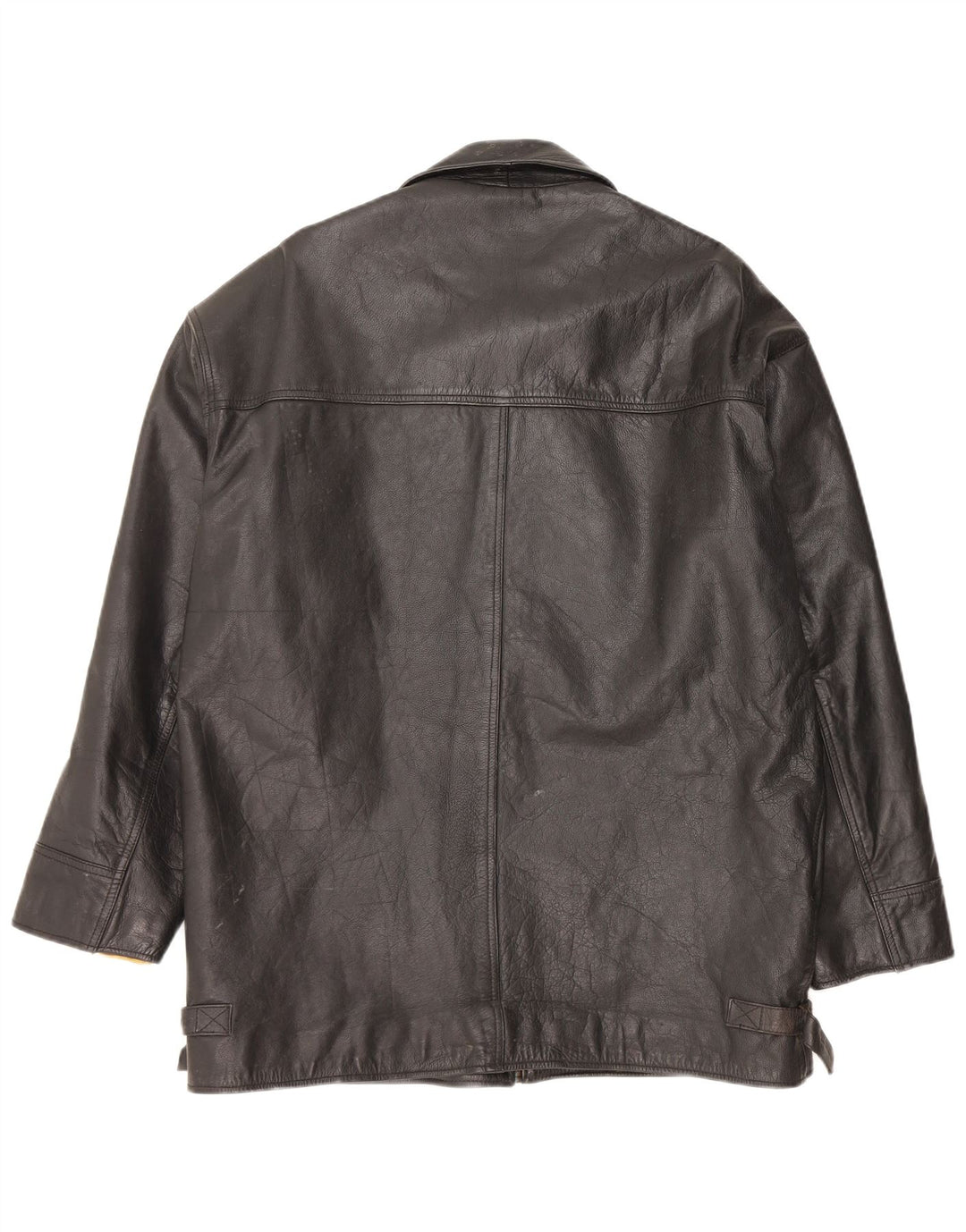 Vintage męska skórzana kurtka UK 42 XL czarna skóra