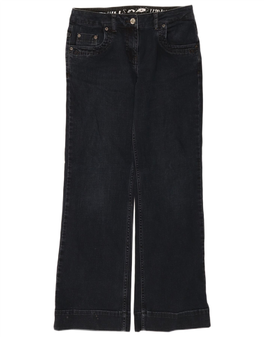Damskie jeansy Bootcut Fat Face UK 10 Small W30 L32 Granatowa bawełna