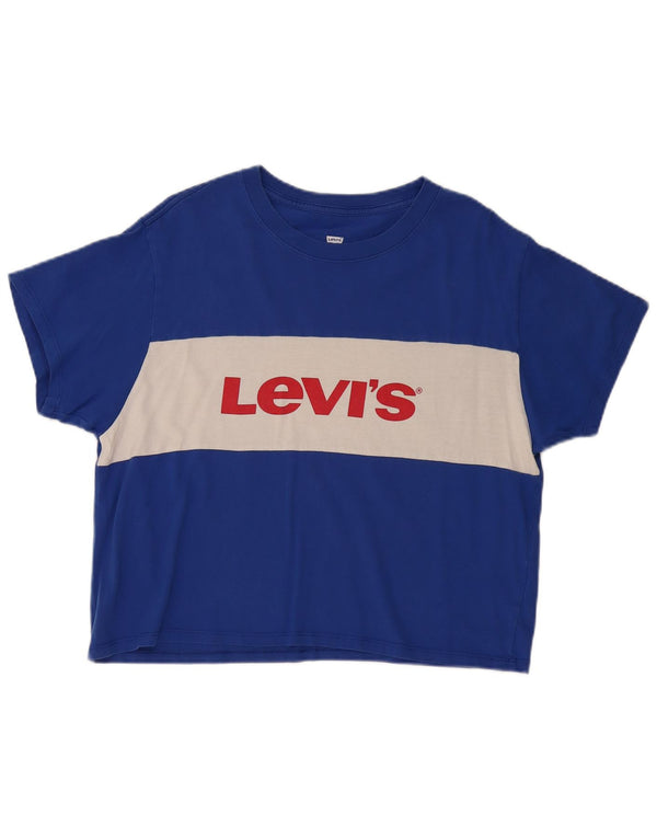 Damska koszulka z grafiką Levi's Top UK 14 w kolorze średnioniebieskim