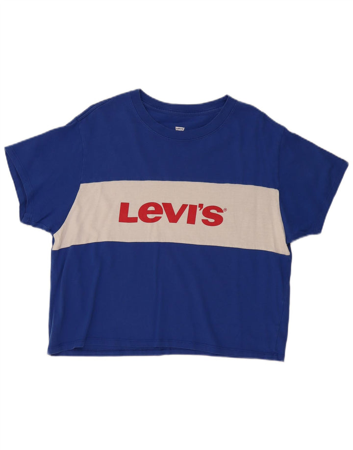 Damska koszulka z grafiką Levi's Top UK 14 w kolorze średnioniebieskim
