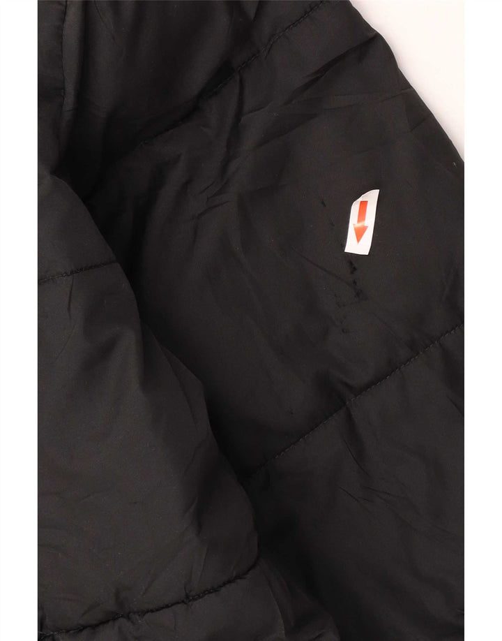 Damska, oversize'owa, wyściełana kurtka Zara UK 10, mała, czarna, z poliestru