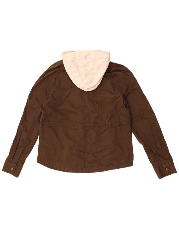 Damska kurtka bomber z kapturem Superdry UK 14, średnia bawełna khaki