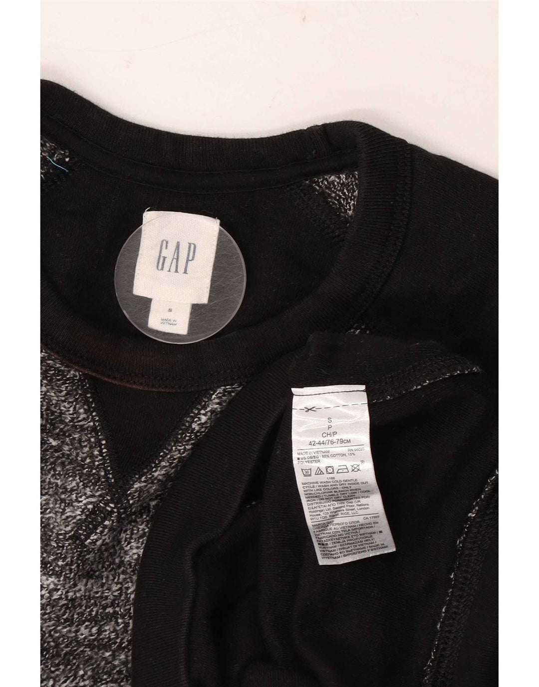 Męska bluza Gap, mała, szara, z blokami kolorów, bawełniana