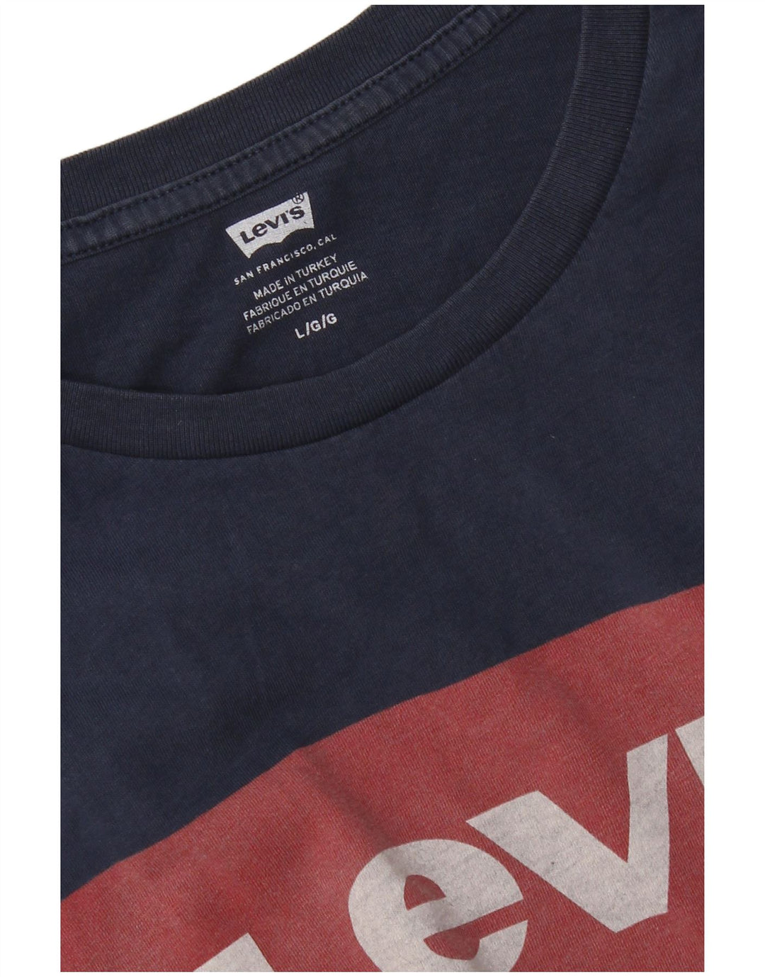 Męski T-shirt z grafiką Levi's, duży, granatowy