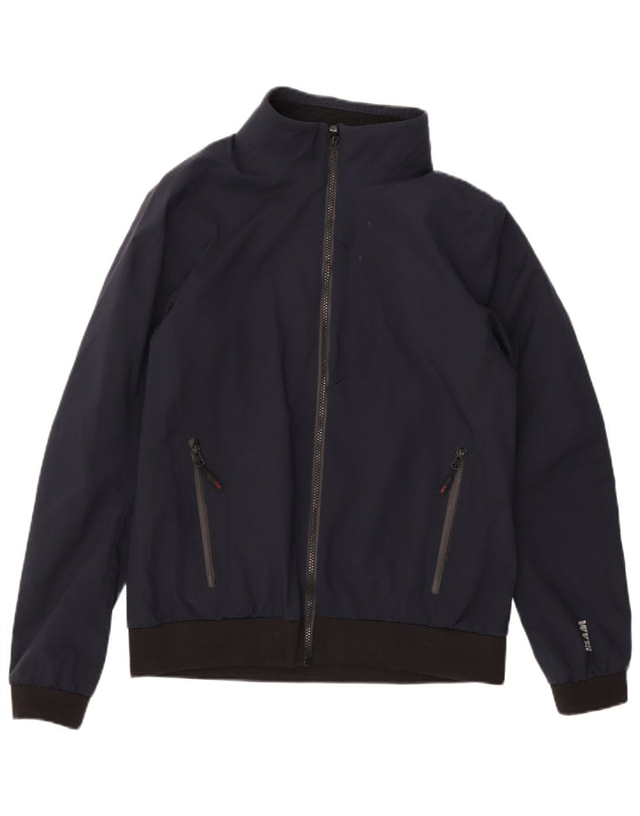 Męska kurtka bomber z grafiką SLAM UK 40, duża granatowa, poliester