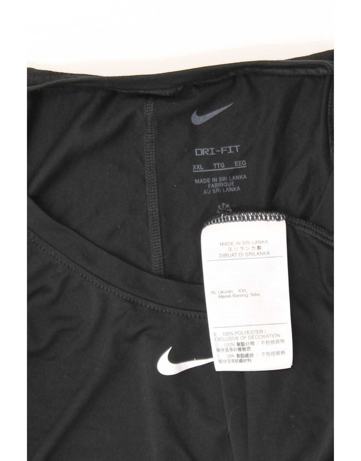 Damska koszulka z kamizelką Nike Dri Fit UK 20 2XL, czarna, poliester