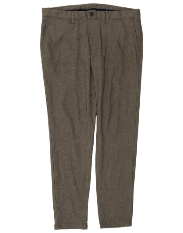 Męskie spodnie chino Zara EU 42 Large W32 L29 Szary poliester