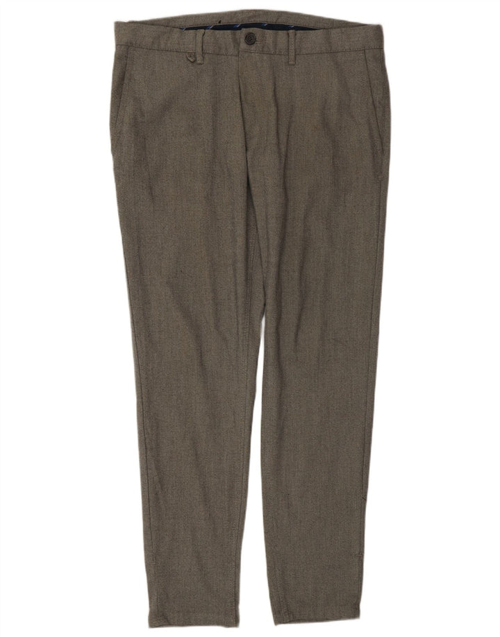 Męskie spodnie chino Zara EU 42 Large W32 L29 Szary poliester