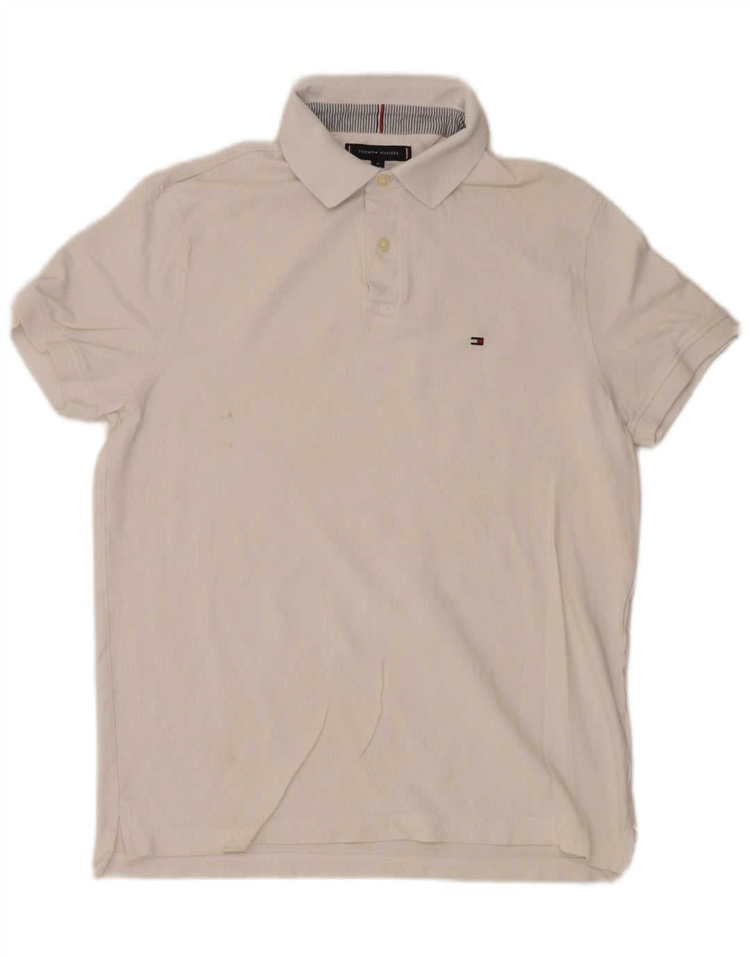 Męska koszulka polo o regularnym kroju Tommy Hilfiger, średnia biała bawełna