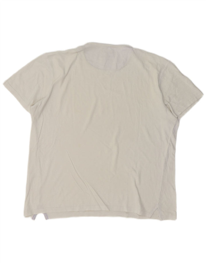 Męski T-shirt Massimo Dutti, duży, w kolorze złamanej bieli
