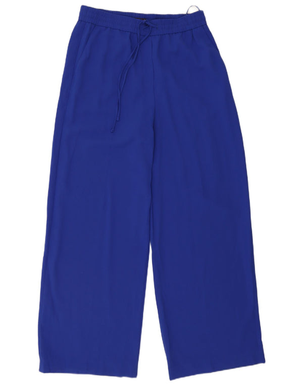 Marks & Spencer Damskie spodnie codzienne z szerokimi nogawkami UK 14, duże W34 L33 Niebieskie