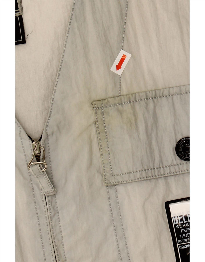 BELFE & BELFE Mens Utility Gilet IT 50 Large Grey Vintage Belfe & Belfe and Second-Hand Belfe & Belfe from Messina Hembry 