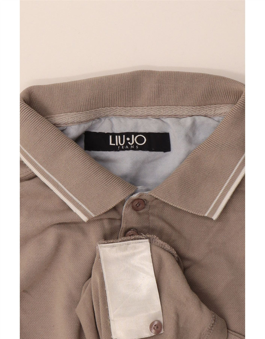 Męska koszulka polo Liu Jo, średnioszara, bawełniana