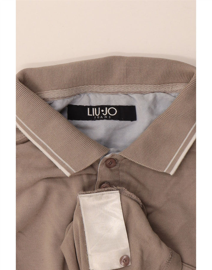 Męska koszulka polo Liu Jo, średnioszara, bawełniana