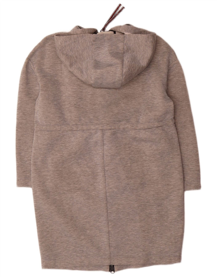 Max & Co. Damski płaszcz oversize z kapturem, UK 10, mały, szary, nakrapiany modal