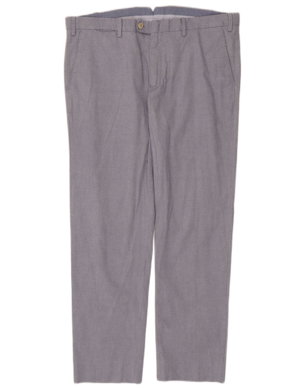 Męskie proste spodnie garniturowe Massimo Dutti EU 48 XL W38 L31 Niebieska bawełna