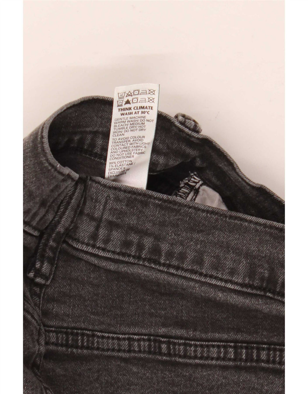 Marks & Spencer Męskie jeansy slim W32 L31 Czarne bawełniane
